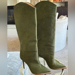 Schutz Maryann Welt Olive Green Boot